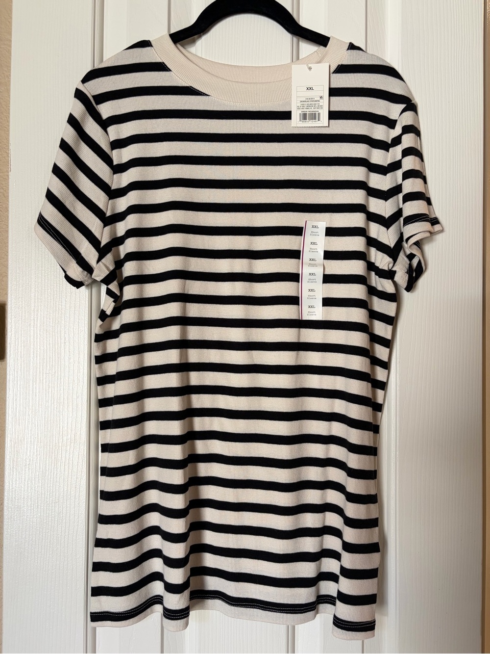 🖤Target A New Day Ribbed Striped Short Sleeve Tee